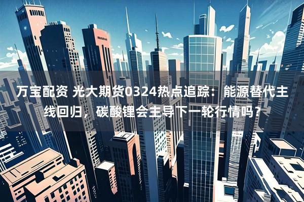 万宝配资 光大期货0324热点追踪：能源替代主线回归，碳酸锂会主导下一轮行情吗？
