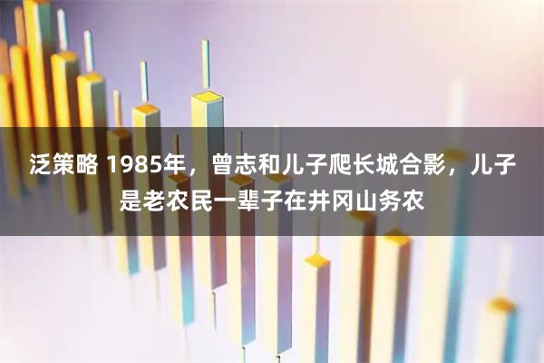 泛策略 1985年,曾志和儿子爬长城合影,儿子是老农民一辈子在井冈山务农