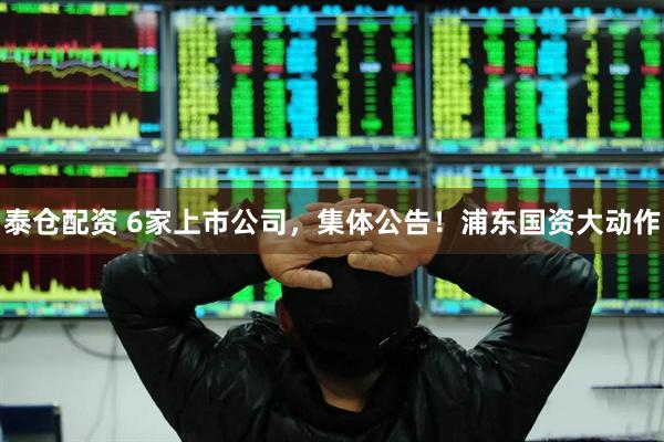 泰仓配资 6家上市公司，集体公告！浦东国资大动作